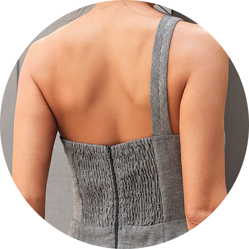 Costas Vestido Cibele Cinza