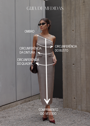 Vestido Mídi Um Ombro Risca De Chuva Cibele