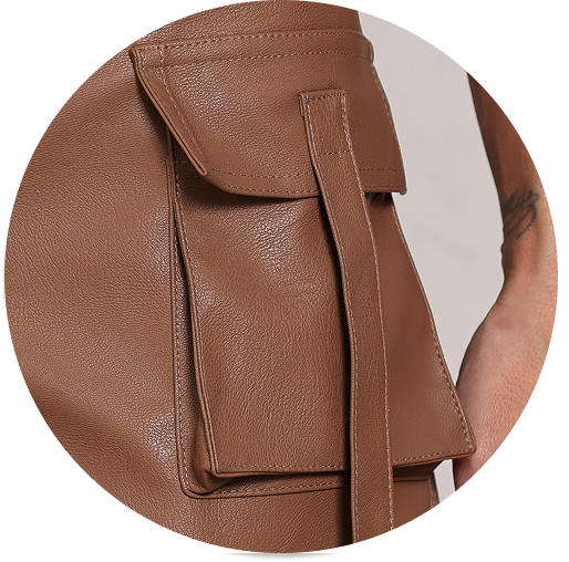  Shorts Couro Bolsos Pandora