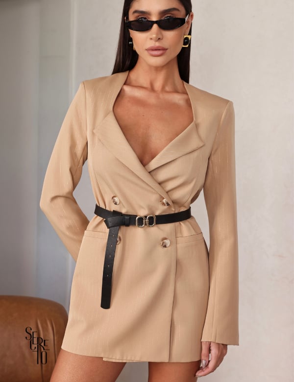Secreto Max Blazer | Risca de Giz Olivia