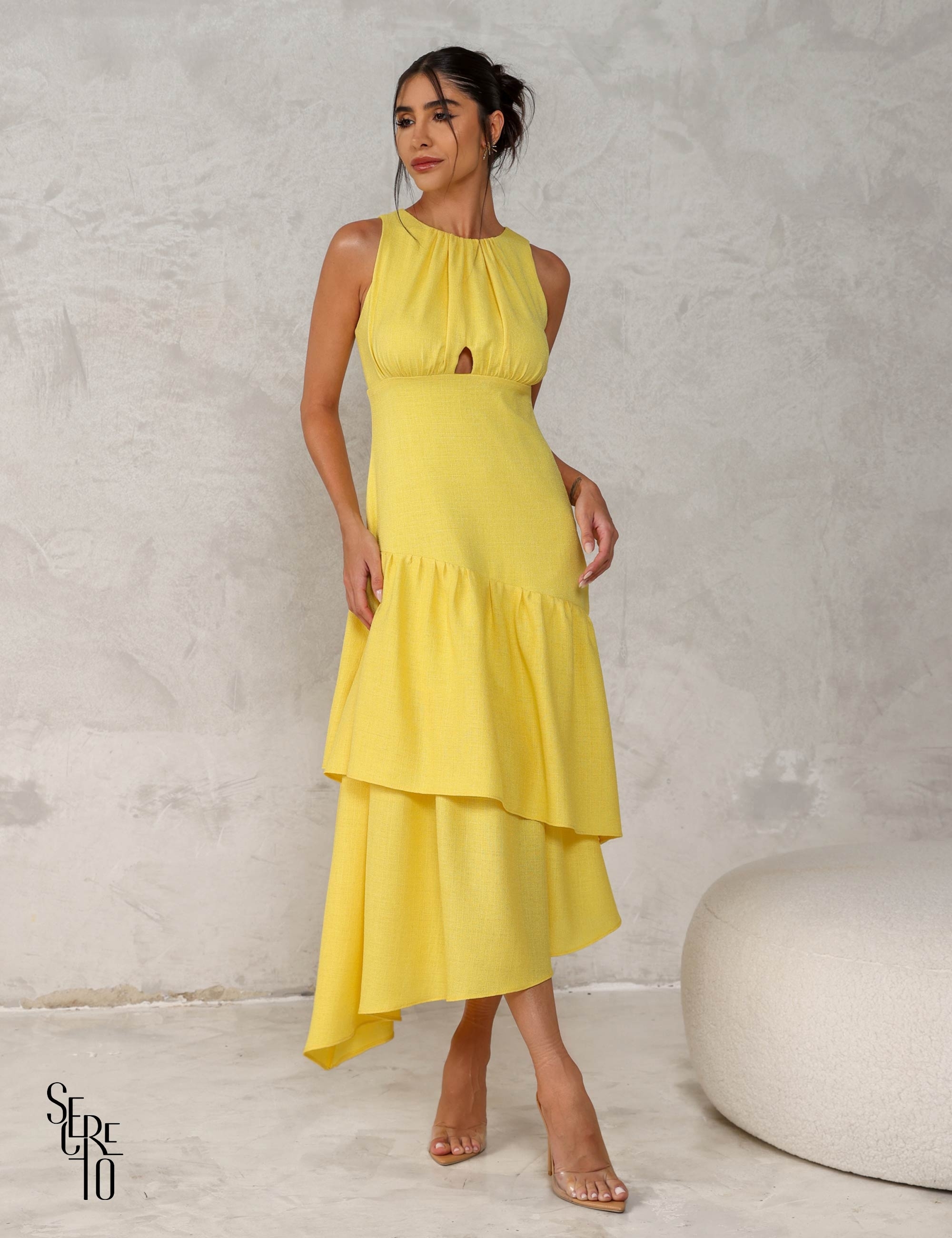 Vestido Midi Noemi Amarelo