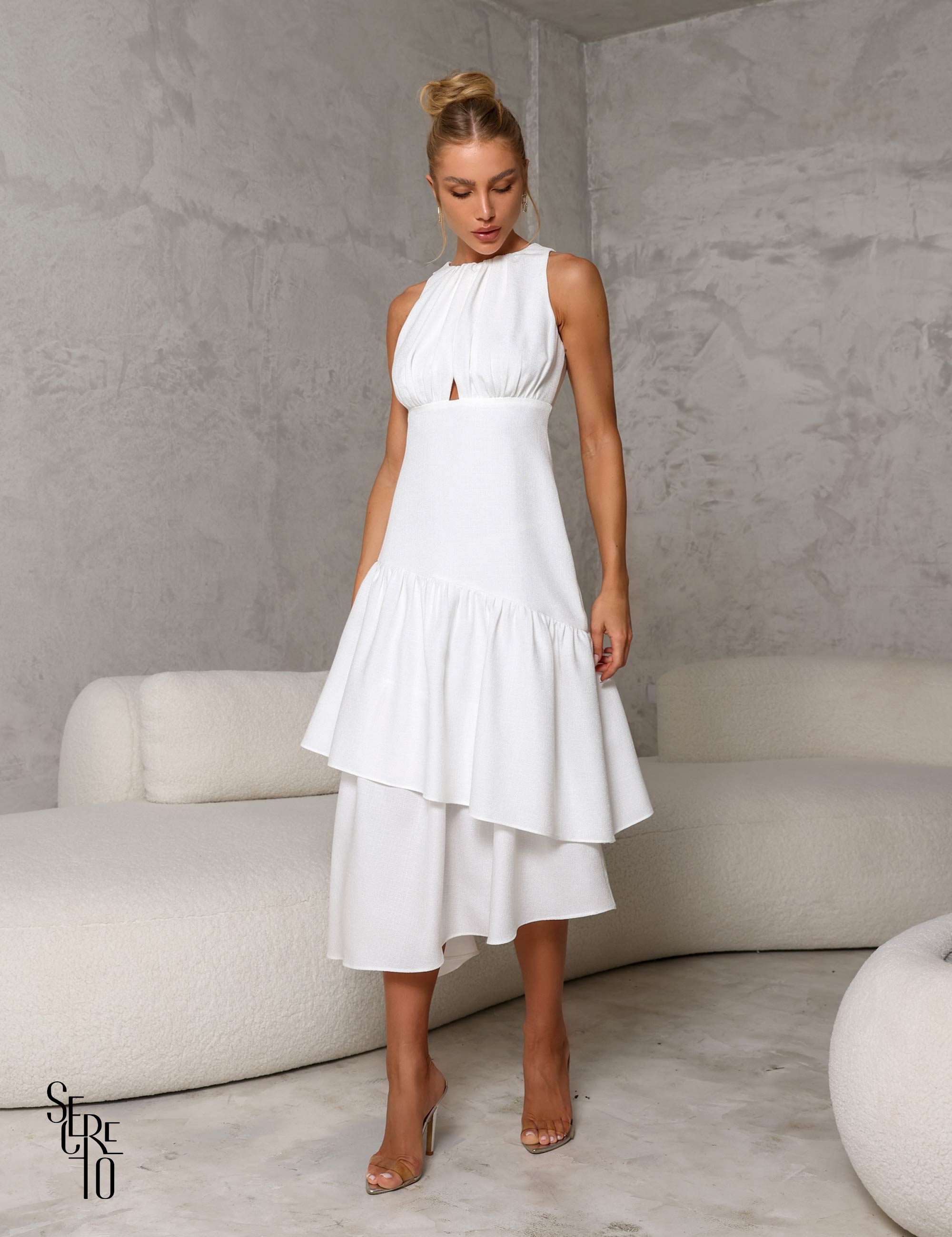 Vestido Midi Giovanna Off White