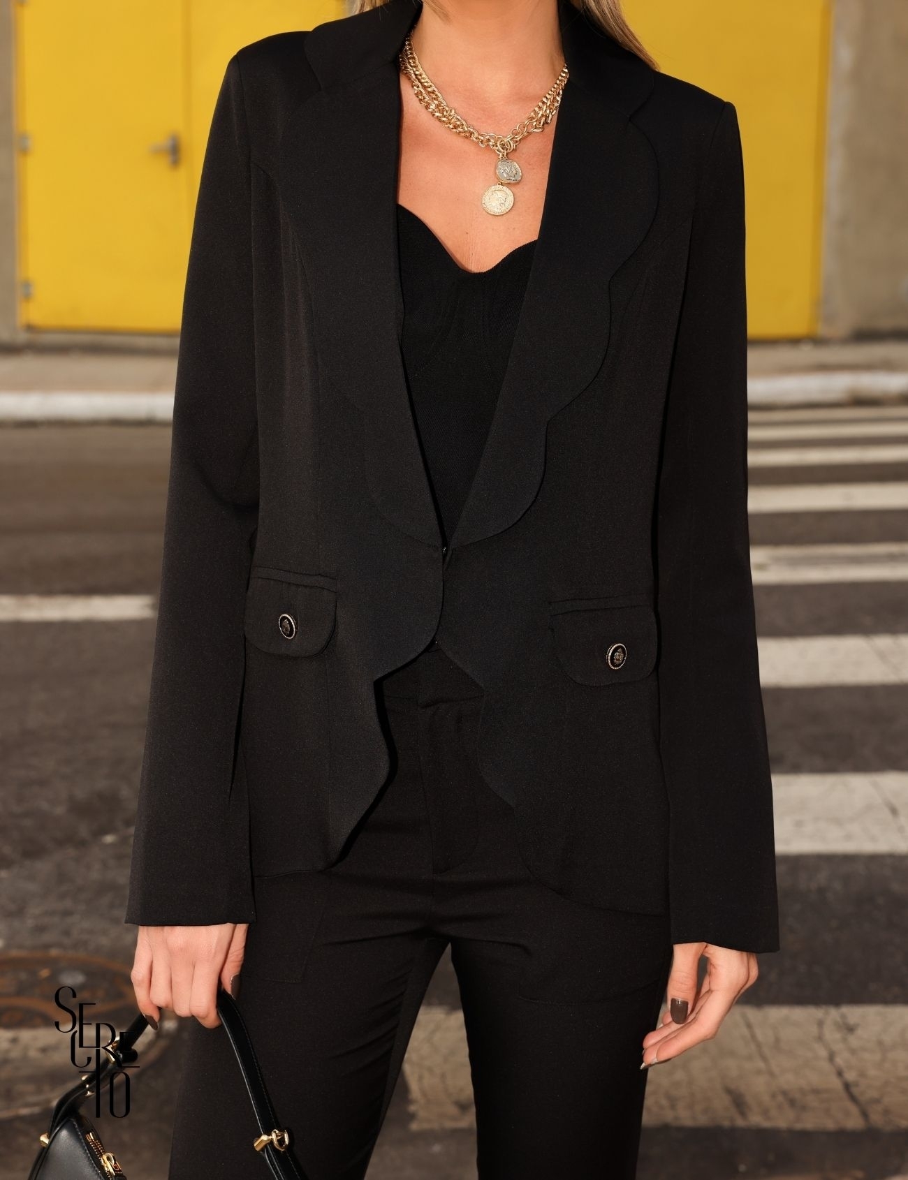 Terno Masculino P&L 2 Peças - Blazer E Calça - Ajuste Clássico - Preto Elegante